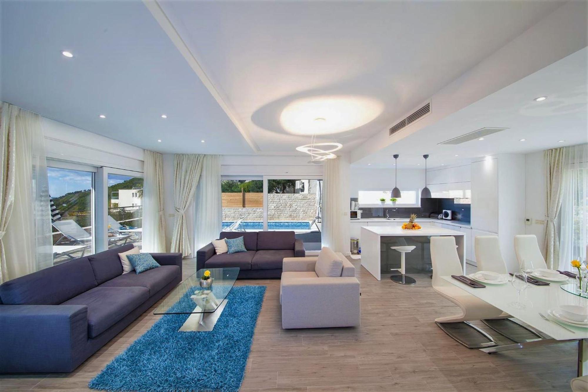 Blue With Pool And Sea View Villa